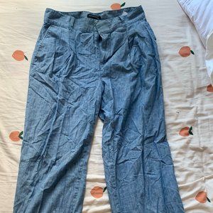 Gorgeous linen high waisted indigo pants